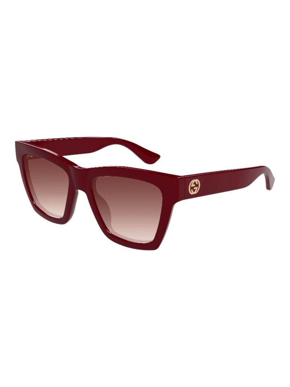 New Gucci Women's Sunglasses Red Square Lens Injected Frame GG1714S 003 54